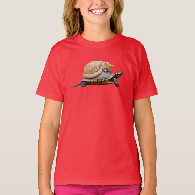 Süße Tabby-Schildkröte Kinder- T-Shirt (Vorderseite)