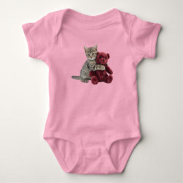 Süße Tabby-Teddybär Baby Strampler