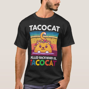 Süße Taco Kinder Taco Katze Rückwärts Geschrieben T-Shirt