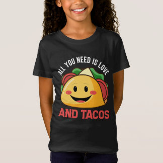 Süße Taco-Liebe Wortkunst Mädchen T-Shirt