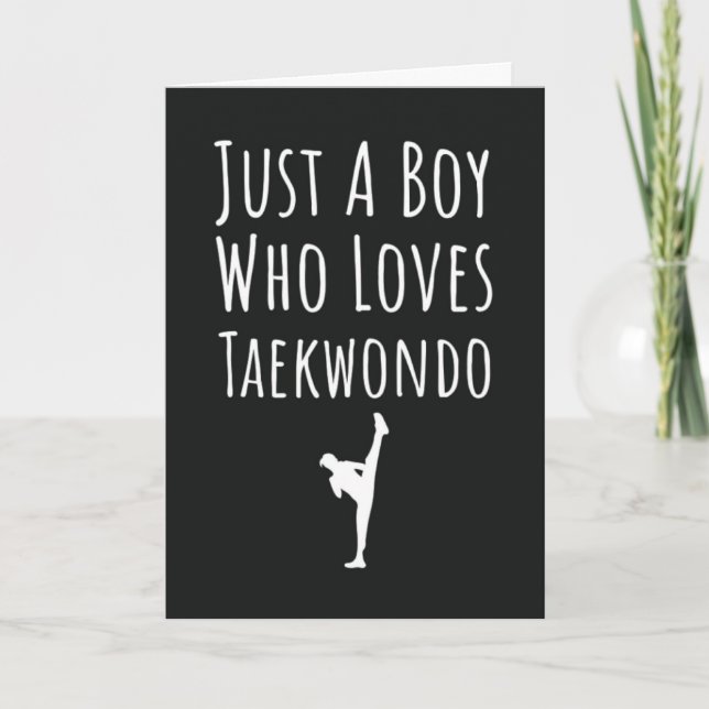 Süße Taekwondo-Karten für Babyjungen Kinder TKD Ka Karte (Vorderseite)