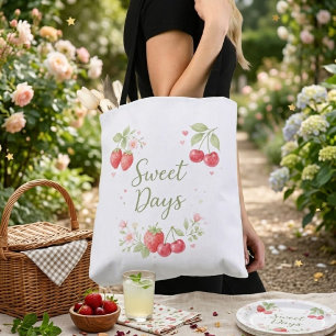 Süße Tage Aquarell-Frucht-Ästhetik-Tasche
