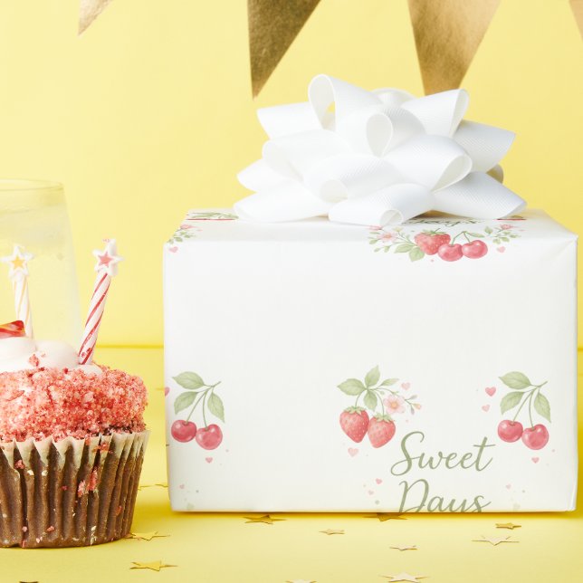 Süße Tage Florales Fruchtgeschenk Geschenkpapier (Von Creator hochgeladen)