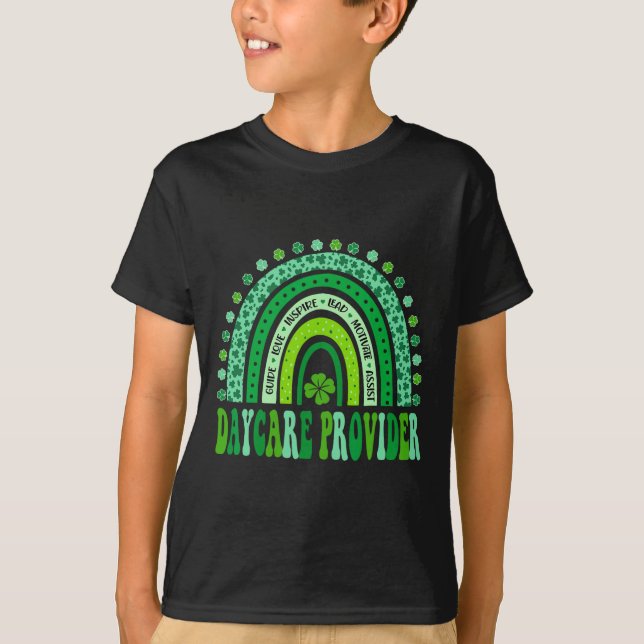 Süße Tagesmutter Regenbogen St. Patricks Day  T-Shirt (Vorderseite)