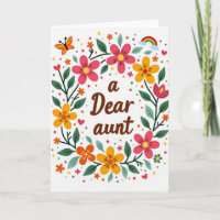 Süße Tante Florale Karte