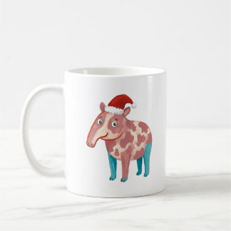Süße Tapir in Santa-Hut Classic Tasse