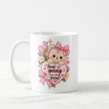 Süße Tasse mit kleiner Motivation