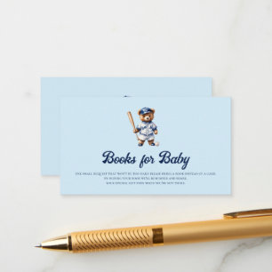 Süße Teddy Baseball Bücher für Baby Einlage Begleitkarte