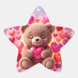 Süße Teddy-Liebe-Stickerbogen 💖Sticker Stern-Aufkleber