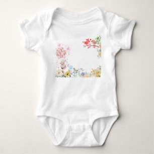 Süße Teddy-Liebesvögel-Baby-Party Baby Strampler