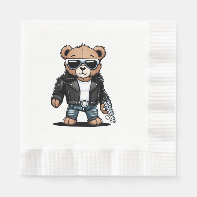 Süße Teddy Memes Serviette (Vorderseite)