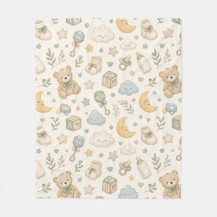 Süße Teddybär-Baby-Flanelldecke Geschlecht Fleecedecke