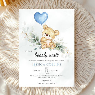 Süße Teddybär-Baby-Party Einladung