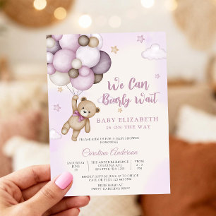 Süße Teddybär-Baby-Party-Einladung Einladung