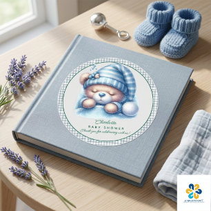 Süße Teddybär-Baby-Party Runder Aufkleber