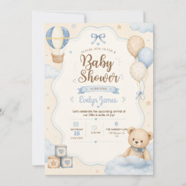 Süße Teddybär-Baby-Shower-Einladung Einladung