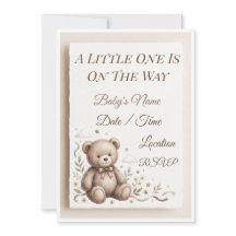Süße Teddybär-Baby-Shower-Einladung