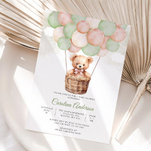 Süße Teddybär-Baby-Shower-Einladung Einladung