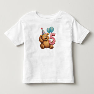 Süße Teddybär Geburtstagsfeier Kleinkind T-shirt