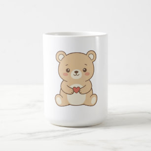 Süße Teddybär-Herz-Tasse – Kawaii-Bären-Tasse Kaffeetasse