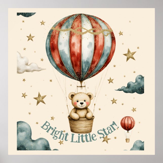 Süße Teddybär-Kinderzimmer  Poster (Vorne)