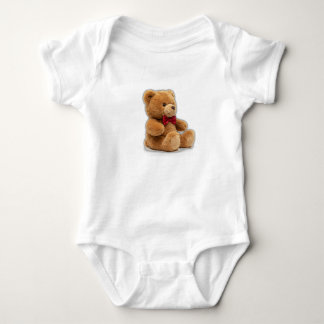 Süße Teddybär-Kunst Doppel-T-Shirt mit Grafik Baby Strampler