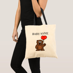 Süße Teddybär-mit-Luftballon-Babysachen-Tragetasch Tragetasche