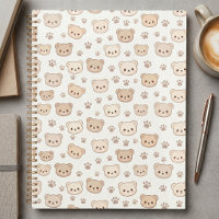 Süße Teddybär-Muster-Notizbuchcover-Hintergrund
