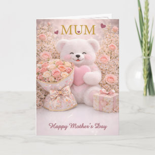 Süße Teddybär Muttertagskarte Karte