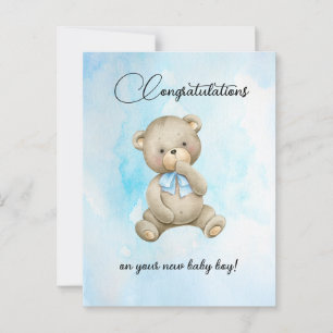 Süße Teddybär-Neugeborenen-Gratulationskarten für  Postkarte