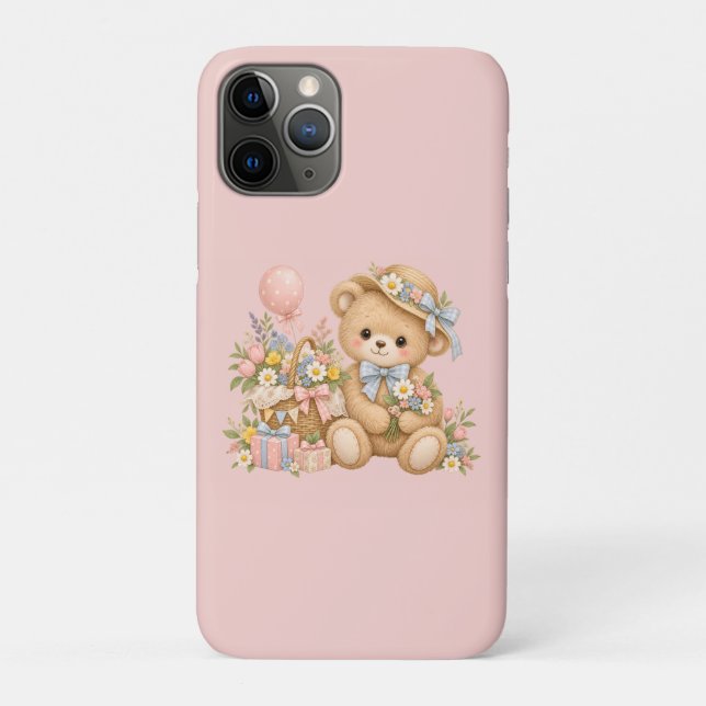 Süße Teddybär-Party-Gestaltung Case-Mate iPhone Hülle (Rückseite)