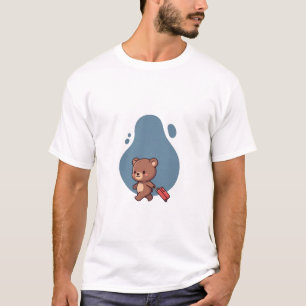 Süße Teddybär-Reisende Illustration T-Shirt