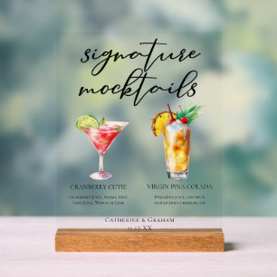 Süße Teenager-Geburtstagsfeier Mocktails Acrylschild
