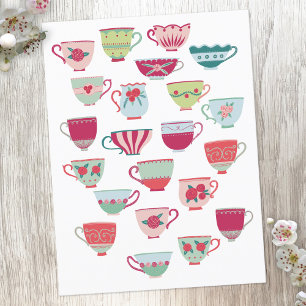 Süße Teetasse Postkarte