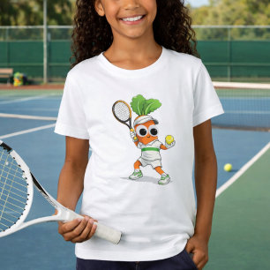 Süße Tennis-Karotte – Lustiger Sport-Gemüse T-Shirt