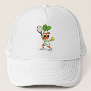 Süße Tennis-Karotte – Lustiges Sportmaskottchen Truckerkappe