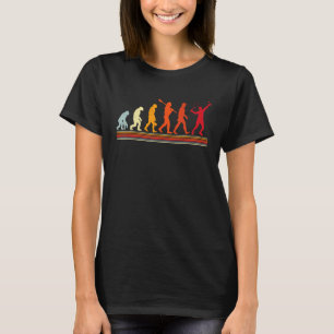 Süße Tennisspieler Evolution Retro Vintage Farbe T-Shirt