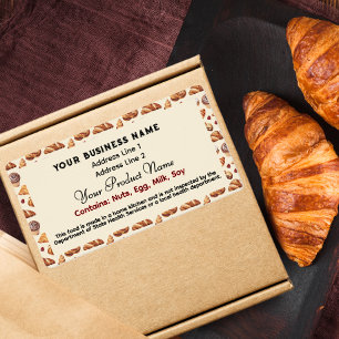Süße Texas Cottage Food Law Etiketten Croissant