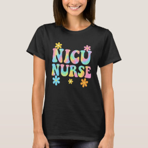 Süße Tie Dye NICU Krankenschwester Neugeborenen-Ba T-Shirt