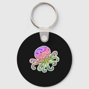 süße Tie-Dye-Oktopus Schlüsselanhänger