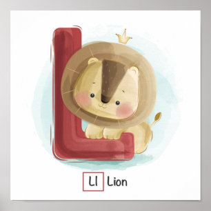 Süße Tier Alphabet Poster