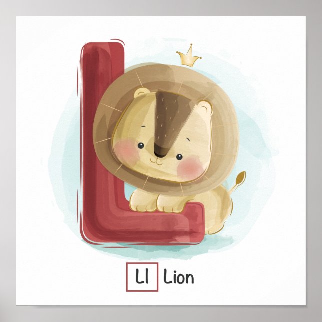 Süße Tier Alphabet Poster (Vorne)