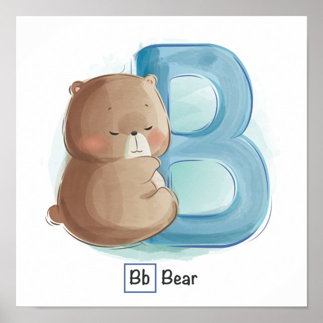 Süße Tier Alphabet Poster (Vorne)