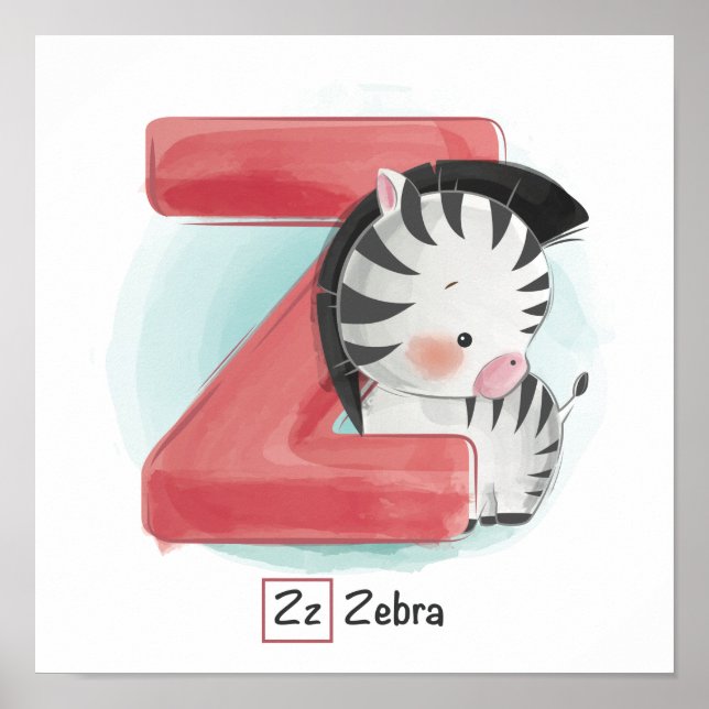 Süße Tier Alphabet Poster (Vorne)