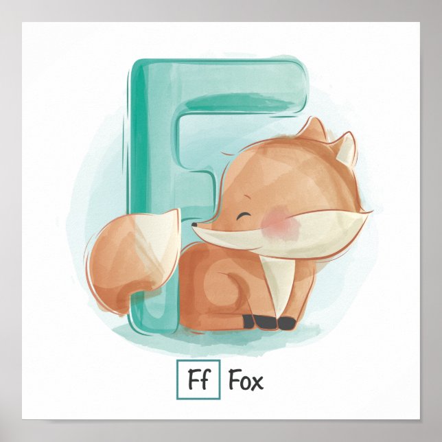 Süße Tier Alphabet Poster (Vorne)