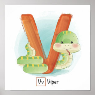 Süße Tier Alphabet Poster