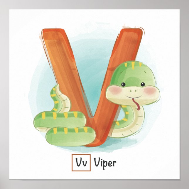 Süße Tier Alphabet Poster (Vorne)