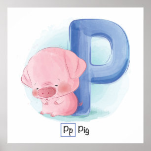 Süße Tier Alphabet Poster