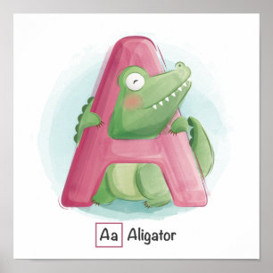 Süße Tier Alphabet Poster