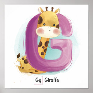 Süße Tier Alphabet Poster